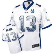 T.Y. Hilton Men's Jersey : Nike Indianapolis Colts 13 Limited White Drift Fashion 30th Seasons Patch Jersey