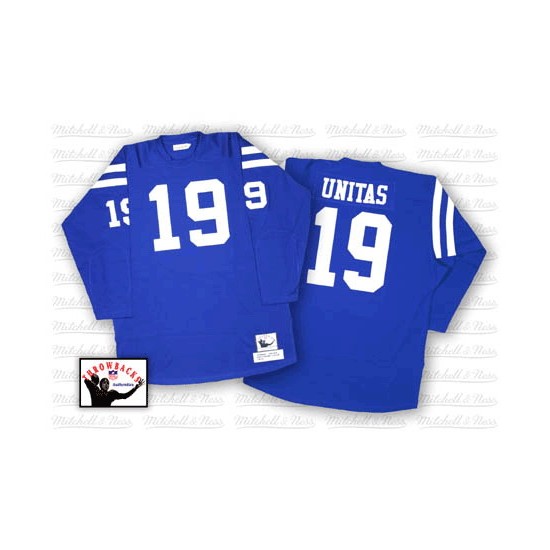 Johnny Unitas Men's Jersey : Mitchell and Ness Indianapolis Colts 19 ...